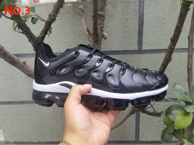 Nike Air VaporMax Plus Leather Men Shoes Black White;